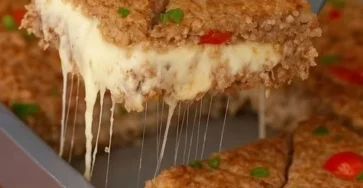 Kibe al Horno Relleno con Mozzarella y Queso Crema listo para servir