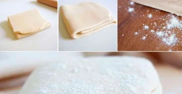 Receta de masa de hojaldre casera lista para hornear