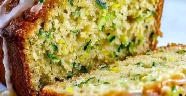 Pan Celestial de Limón y Zucchini recién horneado y jugoso