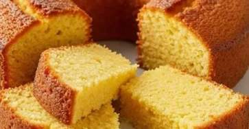 Queque de naranja preparado en licuadora, delicioso y esponjoso.