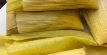 Tamales de Elote frescos en un plato, listos para degustar.