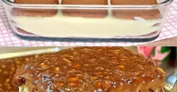 Tarta de Galletas Sin Hornear con decoración de chocolate y frutas frescas